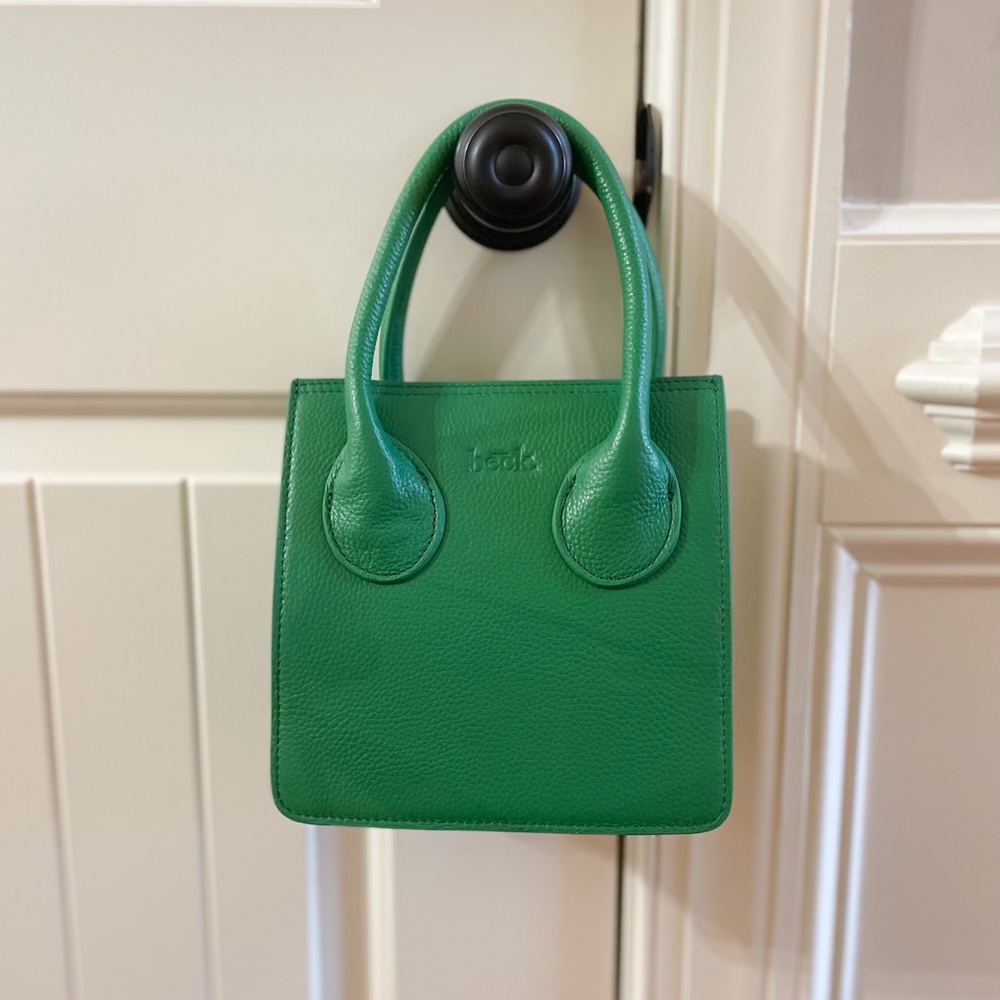 BECK Micro Pixie Green Leather Mini Tote Bag